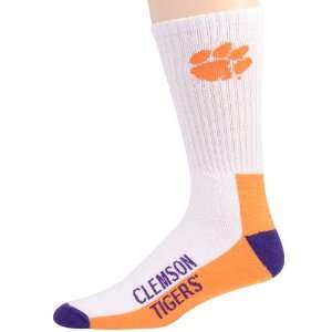 Clemson Tigers Youth Tri Color Team Logo Tall Socks  