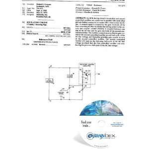  NEW Patent CD for SCR SLAVING CIRCUIT 
