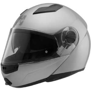  Sparx Helios Modular Solid Helmet, Silver, Helmet Type 