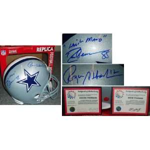  Roger Staubach Pearson Signed Rep Helmet Inscribed Sports 