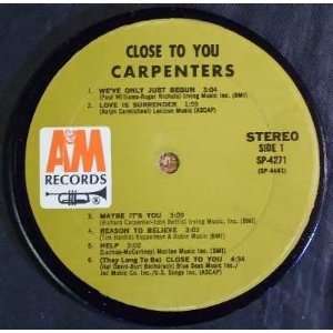  Carpenters   Close To You (Coaster) 