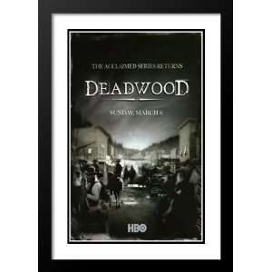  Deadwood 20x26 Framed and Double Matted TV Poster   Style 