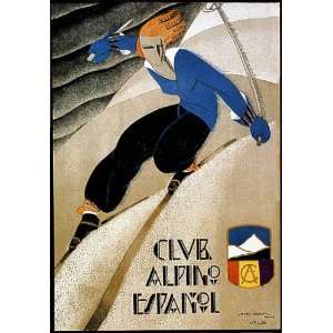  SKI WINTER SPORT JUMPING SPAIN VINTAGE POSTER Everything 