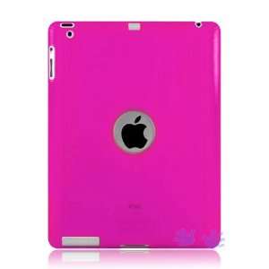  iPad 2 Frosted TPU Skin with Side Grip   Pink (Free 