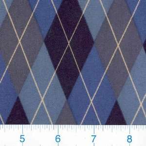  45 Wide Moleskin   Blue Argyle Fabric By The Yard Arts 