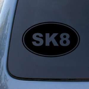 SK8 SKATER EURO OVAL   Vinyl Car Decal Sticker #1742  Vinyl Color 