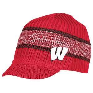  adidas Wisconsin Badgers Visor Knit Hat One Size Fits All 