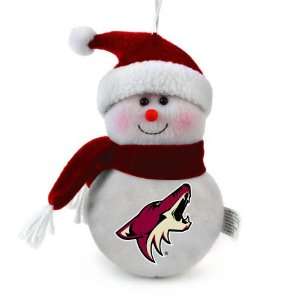  Phoenix Coyotes Plush Snowman Ornament (Set of 3) Sports 