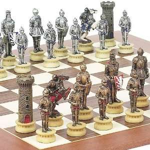  Medieval Chessmen & Stuyvesant Street Chess Board from 