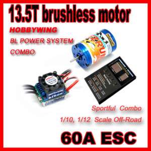 eZrun RC 11012 CAR 13.5 T brushless motor + 60A ESC  