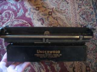Old 1930s Underwood manual portable typewriter  