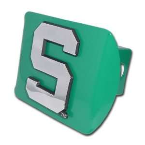Michigan State University Spartans Green with Chrome Block S Emblem 