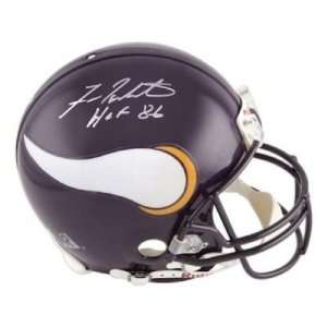 Fran Tarkenton Signed Helmet   with HOF 86 Inscription   Autographed 