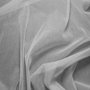    Nylon Spandex Sheer Stretch Mesh Fabric Silver