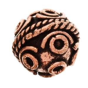  Real Copper Bali Round With Rope And Circle Onlay 13mm (4 