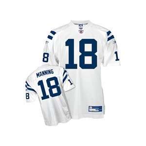  Peyton Manning Reebok Colts White Authentic Jersey Sports 