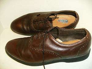   Dunoon Brown Leather Used Lace Up Oxford Shoes 11 1/2B EUC Made in USA