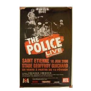  The Police Poster Tour Sting French 2008 Concert 
