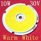 10W Warm White 3000K Round COB LED Light Lamp D50mm 30V