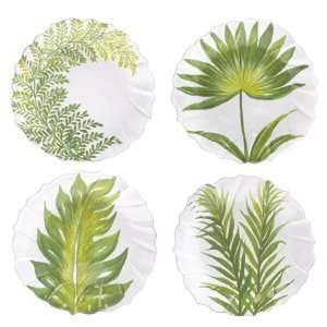  Vietri Painted Palms Assorted Salad Plate 9 In (Set Of 4 