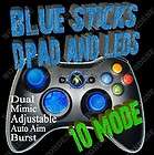 WIRED BLACK MW3 12 Mode RAPID FIRE Modded Xbox 360 Controller OPS Blue 