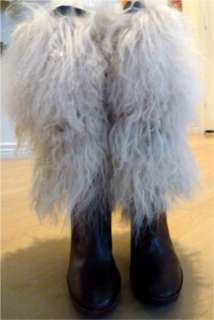 450 Cole Haan Nike Air G Series Tibetan Mongolian Curly Lamb Fur Boot 