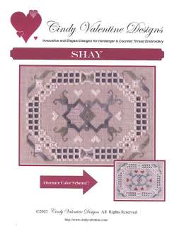 Shay Cindy Valentine Hardanger Pattern Leaflet  