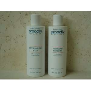  Proactiv DEEP CLEANSING WASH Face and Body 8oz + Clear 