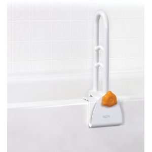 Drive Medical Michael Graves Perpendicular Clamp On Tub Rail, White 