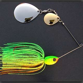 Spinnerbait with #3 gold and #5 nickel Colorado blades.