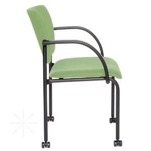  Getti Upholstered Open Back 4 Post Side Chair on Casters 
