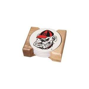  University of Georgia Hairy Dawg 4 Absorbent Coaster Gift 