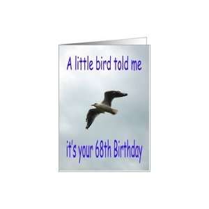  Happy 68th Birthday Flying Seagull bird Card Toys & Games