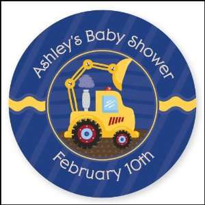  Construction Truck   24 Round Personalized Baby Shower 