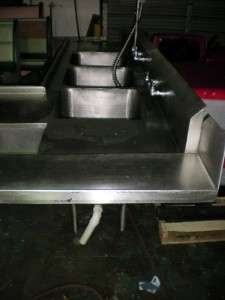 Part Stainlees Steel Commercial Kitchen Sink Cleaning Restaurant 