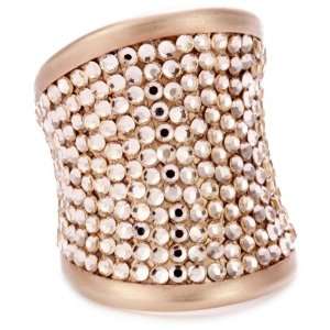   Hamro Atelier Lulu Rose Gold Vermeil Pave Ring, Size 7 Jewelry