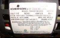 EMERSON 1/10 HP DOUBLE SHAFT FAN BLOWER MOTOR 115V 2817  