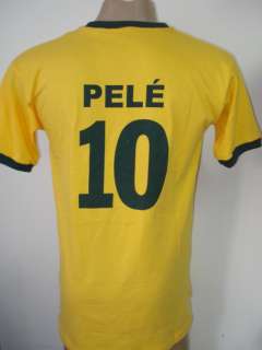 BRAZIL RETRO REPLICA SOCCER JERSEY SHIRT PELE #10  