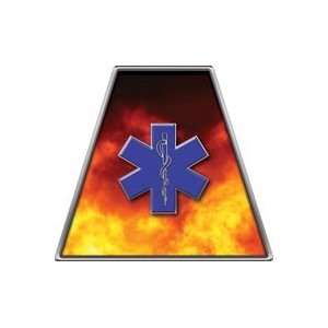 Real Fire Reflective Star of Life Firefighter Fire Helmet Tetrahedrons 