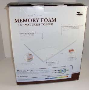 Home Classics Memory Foam 1.5 Inch Mattress Topper Full Size  