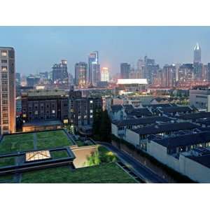  View of Garden Rooftops and Downtown Shanghais Skyline at 