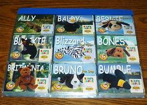   Complete Set 100 Commons & Puzzles Series I 1 in Folder Beanie Baby