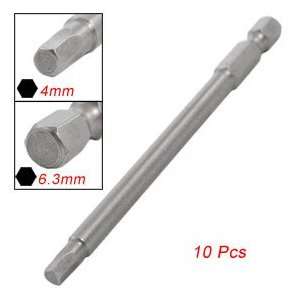  10 Pcs 4mm Tip 6.3mm Shank Magnetic Hex Bits for 