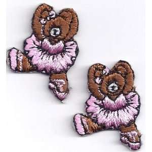Ballet Bears (2)/Iron On Embroidered Applique Dance, Ballet, Bears 