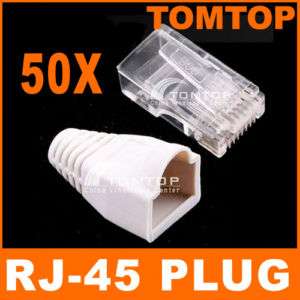 50X RJ45 RJ 45 Connectors Modular Plugs/Plug Boots  