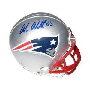  Signed Wes Welker Mini Helmet   Autographed NFL Mini 