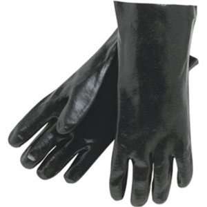  Memphis Prem. Blk PVC Safety Gloves Sgl. Dipped Smooth 
