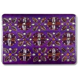  Wooden Box, 5060, Traditional Polish Handcraft, Purple with Hearts 