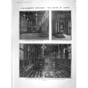  1907 PARLIAMENT HOUSE LORDS THRONE LONDON COUNCIL