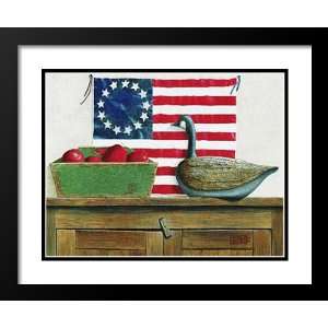  Ron Wickersham Framed and Double Matted 25x29 Old Glory 